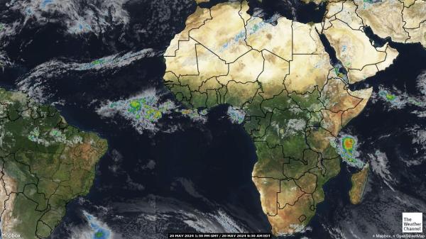 Algeria Peta Cuaca awan 
