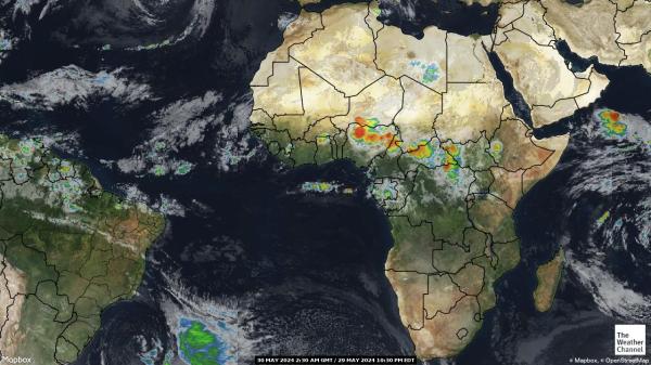 Angola Peta Cuaca awan 
