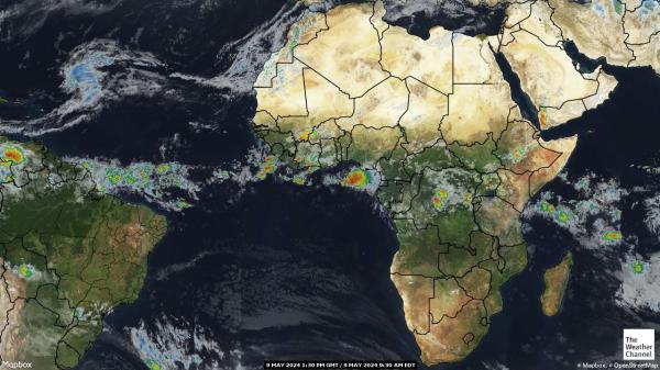 Ангола времето облачна карта 