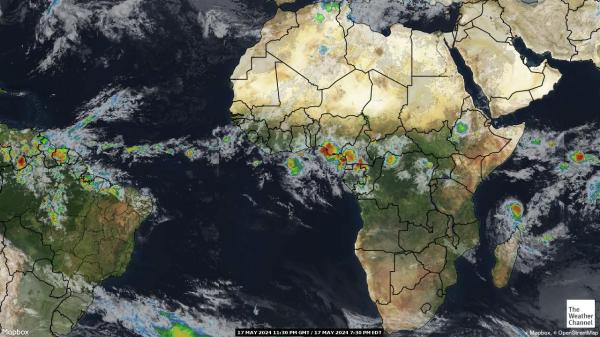 Angola Vejret sky kort 