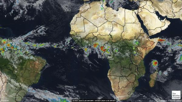 Angola Mapa del tiempo pronóstico nube 