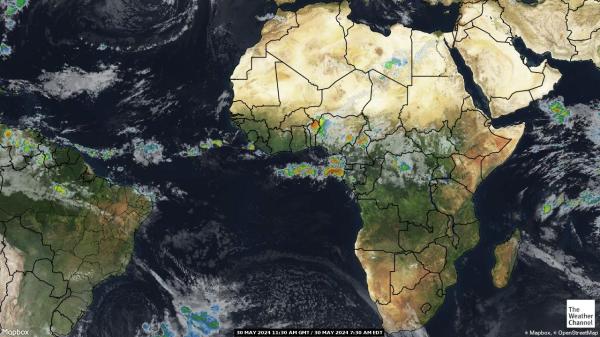 Angola Hartă starea vremii nor 