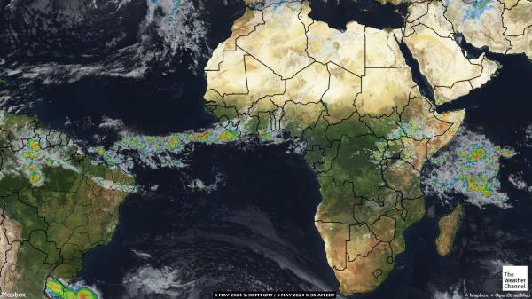 Angola Peta Cuaca awan 
