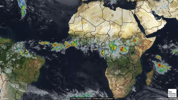 Angola Bản đồ thời tiết đám mây 