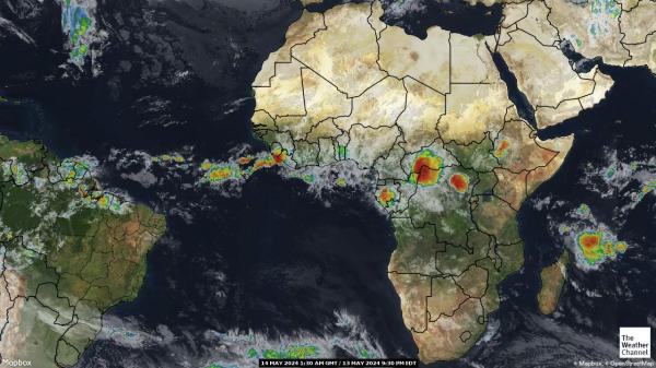 Angola Wetter Wolke Karte 