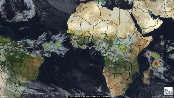 Angola Peta Cuaca Awan 