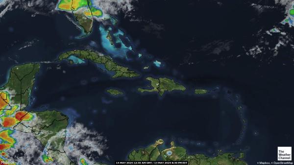 Anguilla Previsão do tempo nuvem mapa 