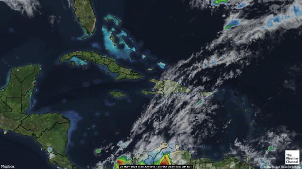 Anguilla Väder moln karta 