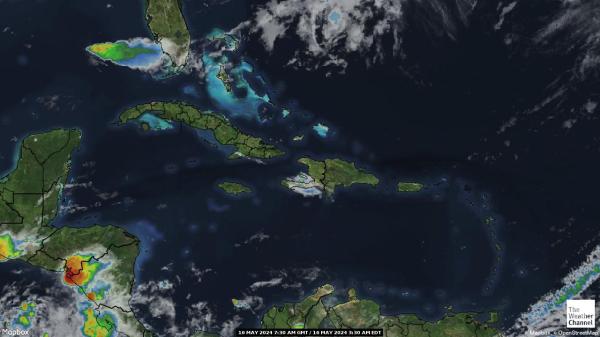 Antigua a Barbuda Mapa oblačnosti počasia 
