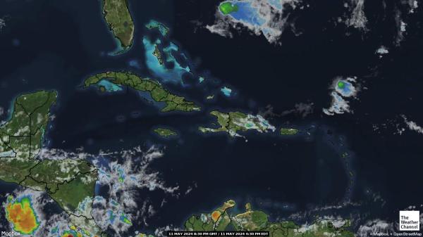 Antigua és Barbuda Időjárás felhő térkép 
