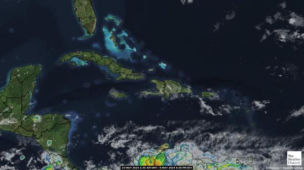 Antigua dan Barbuda Peta Cuaca Awan 