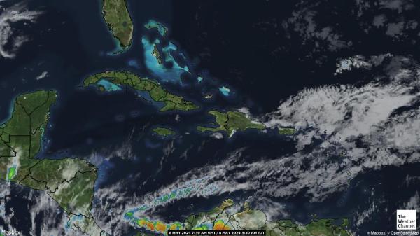 Antigua y Barbuda Mapa del tiempo pronóstico nube 