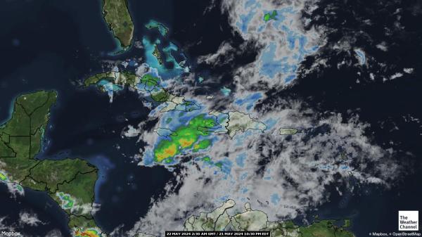 Antigua en Barbuda Weer wolk kaart 
