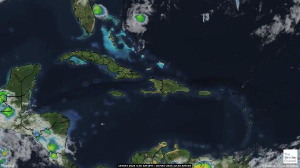 Antigua si Barbuda Hartă starea vremii nor 