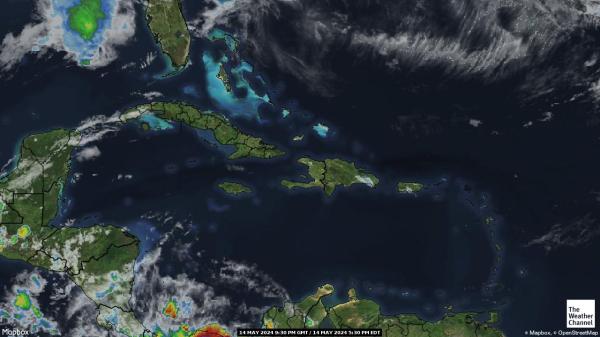 Antigua und Barbuda Wetter Wolke Karte 