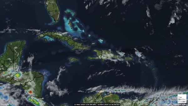 Antigua Och Barbuda Väder moln karta 
