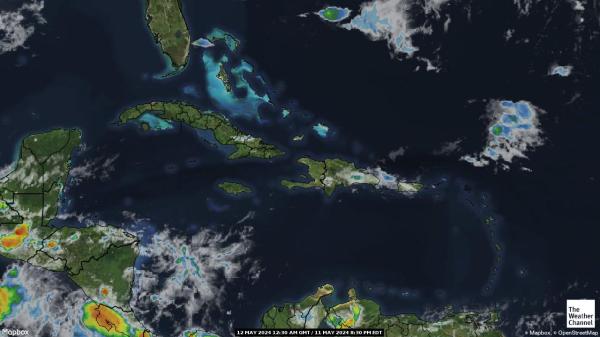 Antigua and Barbuda Previsão do tempo nuvem mapa 