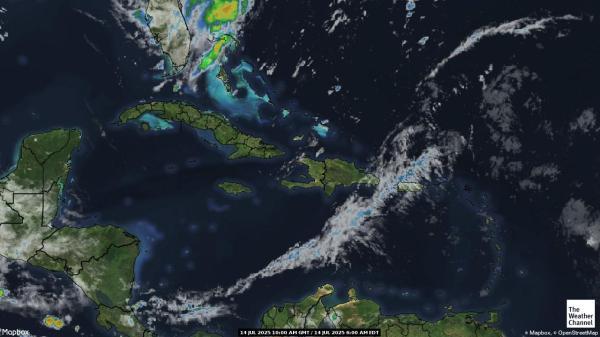 Antigua dan Barbuda Peta Cuaca Awan 