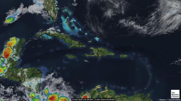Antigua ja Barbuda Ilm pilv kaart 