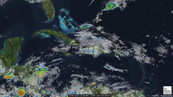 Antigua ja Barbuda Ilm pilv kaart 