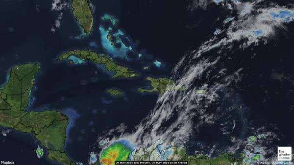 Antigua Och Barbuda Väder moln karta 