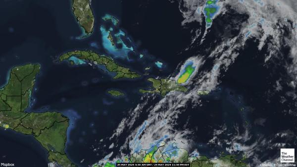 Antigua si Barbuda Hartă starea vremii nor 