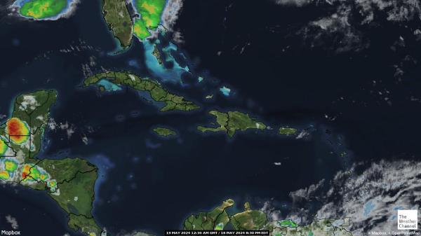 Antigua and Barbuda Previsão do tempo nuvem mapa 