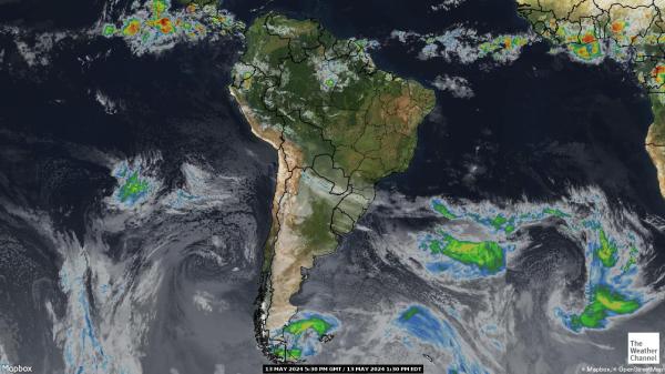 Argentina Previsão do tempo nuvem mapa 