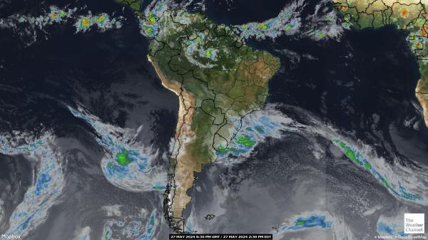 Argentina Peta Cuaca awan 