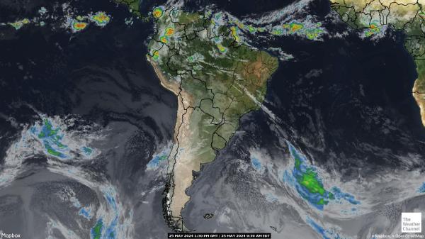 Argentina Mapa del tiempo pronóstico nube 