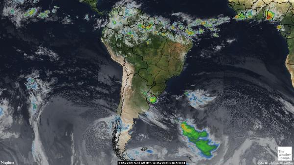 Argentina Počasí mrak mapy 