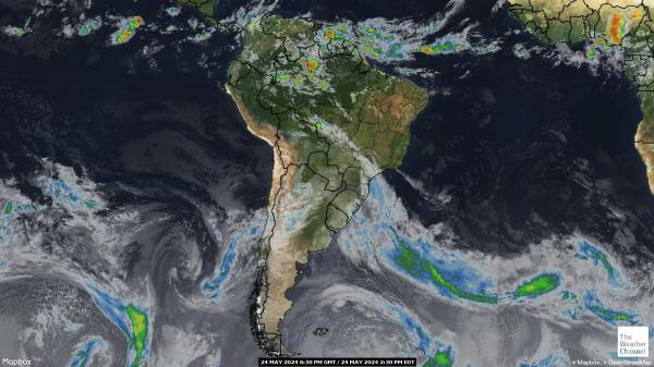 Argentina Previsão do tempo nuvem mapa 