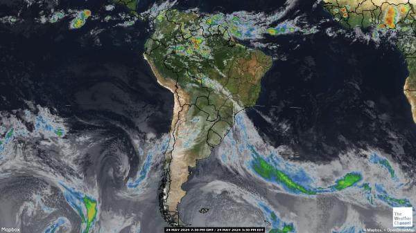 Argentína Időjárás felhő térkép 