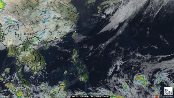 Asia Mapa del tiempo pronóstico nube 