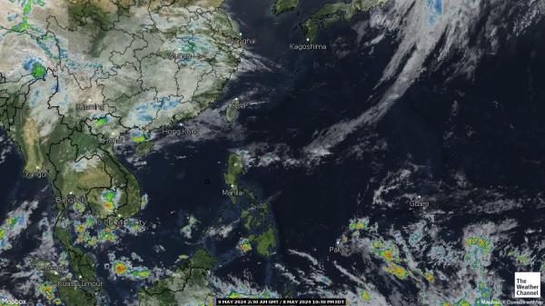 एशिया मौसम बादल मानचित्र 