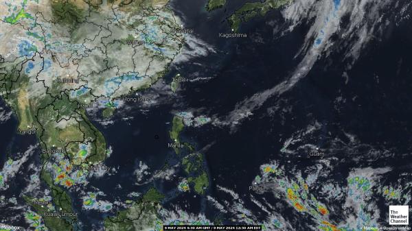 Ásia Previsão do tempo nuvem mapa 