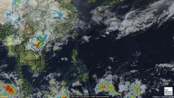 Азия времето облачна карта 