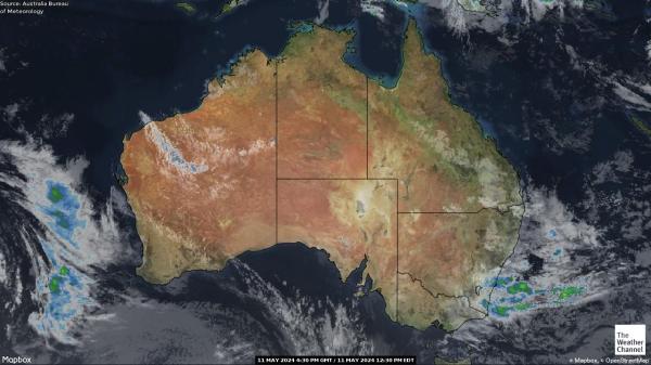 Austrálie Počasí mrak mapy 