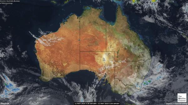 Австралия времето облачна карта 