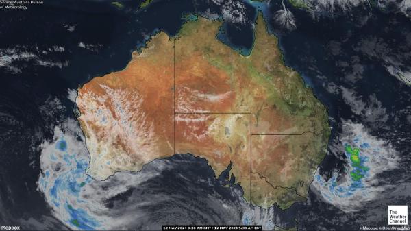 Australia Peta Cuaca awan 