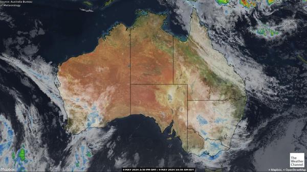 Australia Peta Cuaca Awan 