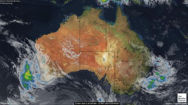 Australia Peta Cuaca awan 
