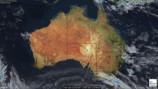 Úc Bản đồ thời tiết đám mây 