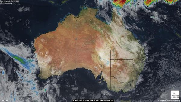 أستراليا خريطة الطقس سحابة 