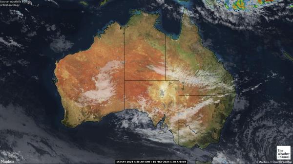 Australië Weer wolk kaart 
