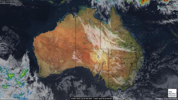 satelitska karta australije Australija Australian Capital Territory Vremenska prognoza satelitska karta australije