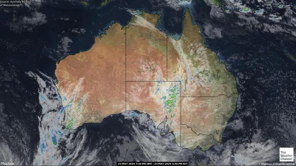 Australia Sää pilvi kartta 