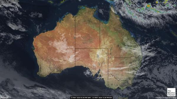 Australien Väder moln karta 