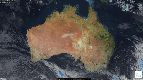 Australia Peta Cuaca Awan 