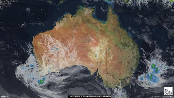 Australia Mapa del tiempo pronóstico nube 